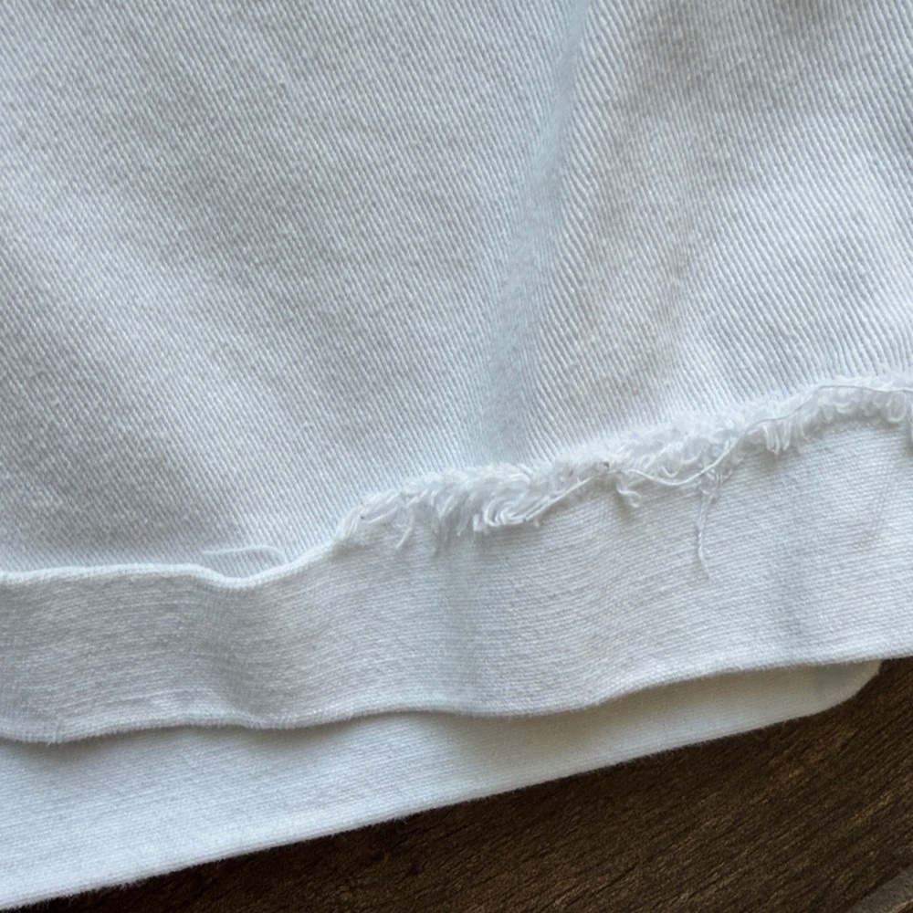 Kut from the Kloth White Denim Roll-Hem Shorts - Picture 3 of 4